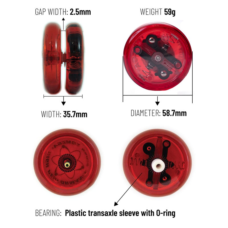 Yomega The Original Brain - Professional Yoyo for Kids and Beginners, Responsive Auto Return Yo Yo Best for String Tricks + Extra 2 Strings & 3 Month Warranty (Red) - Image 5